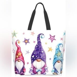💕Magic Watercolor Gnomes Shoulder Bag Large Reusable Eco-friendly💕